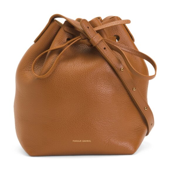 MANSUR GAVRIEL Made In Italy Leather Soft Mini Bucket Bag - Picture 1 of 3